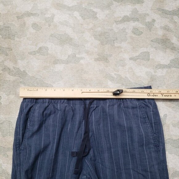 L.L. Bean Pants Womens 8P Blue Stripped Wide Leg Favorite Fit Pockets Drawstring - Picture 3 of 4